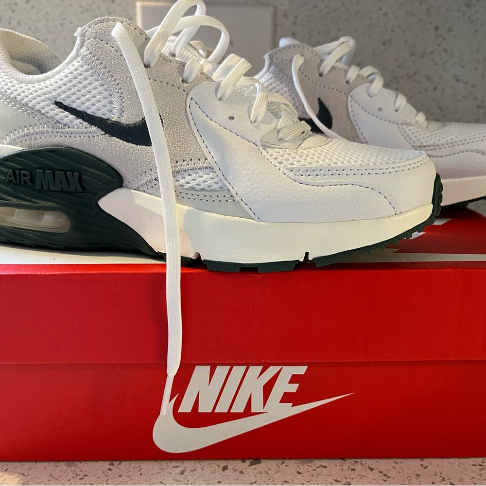 Women’s Nike Air Max White and Phantom Green Sneakers